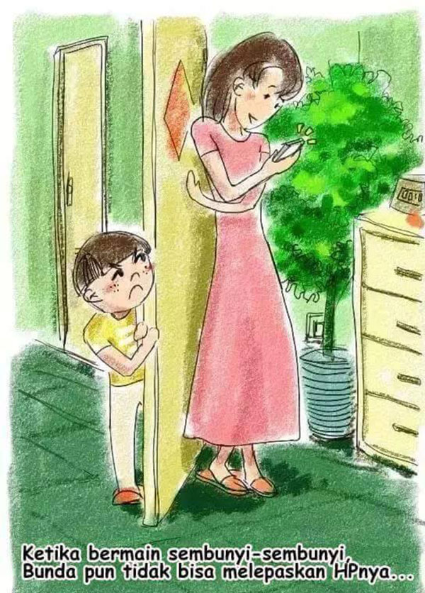  dikala ini sudah menjadi kepingan penting dalam kehidupan kita sehari Ilustrasi Orangtua Lebih Memilih Ponsel Daripada Anaknya